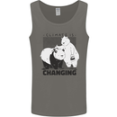 Climate Change Polar Bears Environment Mens Vest Tank Top Charcoal