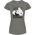 Climate Change Polar Bears Environment Womens Petite Cut T-Shirt Charcoal