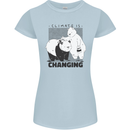 Climate Change Polar Bears Environment Womens Petite Cut T-Shirt Light Blue