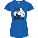 Climate Change Polar Bears Environment Womens Petite Cut T-Shirt Royal Blue