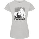 Climate Change Polar Bears Environment Womens Petite Cut T-Shirt Sports Grey