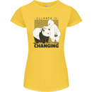 Climate Change Polar Bears Environment Womens Petite Cut T-Shirt Yellow