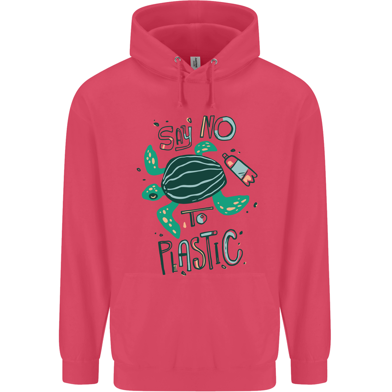 Climate Change Say No To Plastic Childrens Kids Hoodie Heliconia
