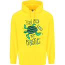 Climate Change Say No To Plastic Childrens Kids Hoodie Yellow