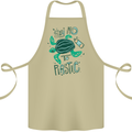 Climate Change Say No To Plastic Cotton Apron 100% Organic Khaki