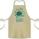 Climate Change Say No To Plastic Cotton Apron 100% Organic Khaki