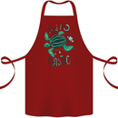 Climate Change Say No To Plastic Cotton Apron 100% Organic Maroon