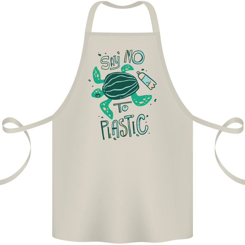 Climate Change Say No To Plastic Cotton Apron 100% Organic Natural