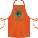 Climate Change Say No To Plastic Cotton Apron 100% Organic Orange