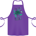 Climate Change Say No To Plastic Cotton Apron 100% Organic Purple
