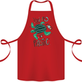 Climate Change Say No To Plastic Cotton Apron 100% Organic Red
