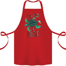 Climate Change Say No To Plastic Cotton Apron 100% Organic Red