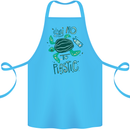 Climate Change Say No To Plastic Cotton Apron 100% Organic Turquoise