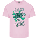 Climate Change Say No To Plastic Kids T-Shirt Childrens Light Pink