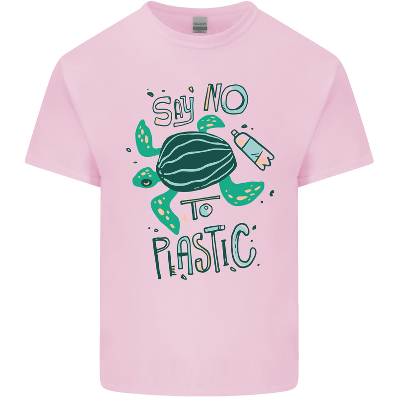 Climate Change Say No To Plastic Kids T-Shirt Childrens Light Pink