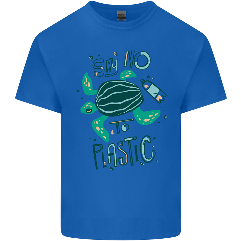 Climate Change Say No To Plastic Kids T-Shirt Childrens Royal Blue