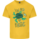 Climate Change Say No To Plastic Kids T-Shirt Childrens Yellow