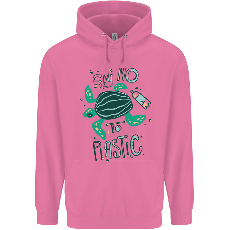 Climate Change Say No To Plastic Mens 80% Cotton Hoodie Azelea