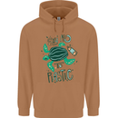 Climate Change Say No To Plastic Mens 80% Cotton Hoodie Caramel Latte
