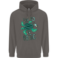 Climate Change Say No To Plastic Mens 80% Cotton Hoodie Charcoal