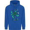 Climate Change Say No To Plastic Mens 80% Cotton Hoodie Royal Blue