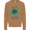 Climate Change Say No To Plastic Mens Sweatshirt Jumper Caramel Latte