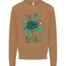 Climate Change Say No To Plastic Mens Sweatshirt Jumper Caramel Latte