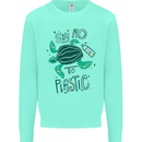 Climate Change Say No To Plastic Mens Sweatshirt Jumper Peppermint