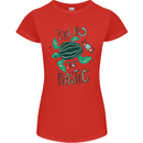 Climate Change Say No To Plastic Womens Petite Cut T-Shirt Red
