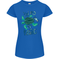 Climate Change Say No To Plastic Womens Petite Cut T-Shirt Royal Blue