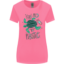 Climate Change Say No To Plastic Womens Wider Cut T-Shirt Azalea