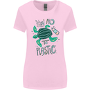 Climate Change Say No To Plastic Womens Wider Cut T-Shirt Light Pink