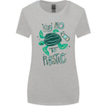 Climate Change Say No To Plastic Womens Wider Cut T-Shirt Sports Grey