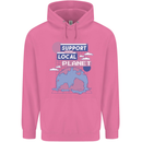 Climate Change Support Your Local Planet Childrens Kids Hoodie Azalea