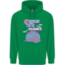 Climate Change Support Your Local Planet Childrens Kids Hoodie Irish Green