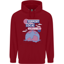 Climate Change Support Your Local Planet Childrens Kids Hoodie Red