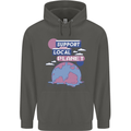 Climate Change Support Your Local Planet Childrens Kids Hoodie Storm Grey