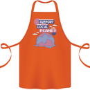 Climate Change Support Your Local Planet Cotton Apron 100% Organic Orange