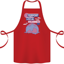 Climate Change Support Your Local Planet Cotton Apron 100% Organic Red