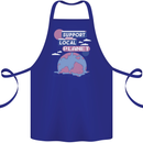 Climate Change Support Your Local Planet Cotton Apron 100% Organic Royal Blue