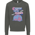 Climate Change Support Your Local Planet Kids Sweatshirt Jumper Storm Grey