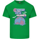 Climate Change Support Your Local Planet Kids T-Shirt Childrens Irish Green