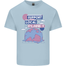 Climate Change Support Your Local Planet Kids T-Shirt Childrens Light Blue