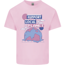 Climate Change Support Your Local Planet Kids T-Shirt Childrens Light Pink