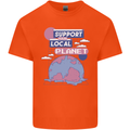 Climate Change Support Your Local Planet Kids T-Shirt Childrens Orange