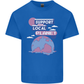 Climate Change Support Your Local Planet Kids T-Shirt Childrens Royal Blue