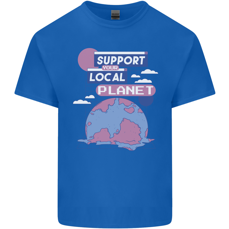 Climate Change Support Your Local Planet Kids T-Shirt Childrens Royal Blue
