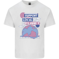 Climate Change Support Your Local Planet Kids T-Shirt Childrens White