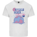 Climate Change Support Your Local Planet Kids T-Shirt Childrens White