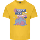 Climate Change Support Your Local Planet Kids T-Shirt Childrens Yellow